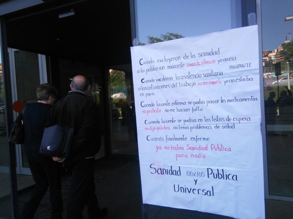 Cartell per una sanitat universal. / BLANCA BLAY